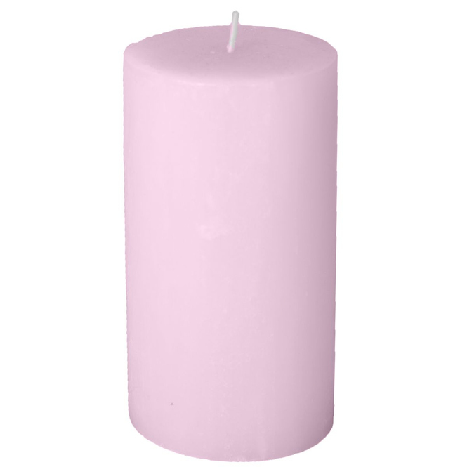 Rustik-Stumpenkerze Rosa – 10 Cm Hoch, 7 Cm Durchmesser, Ca. 33 Stunden Brenndauer