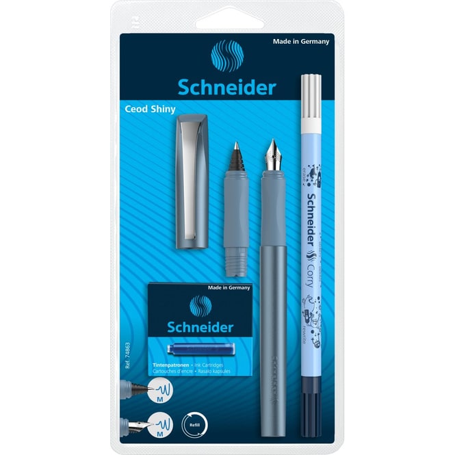 Schneider - Tintenroller und Füller-Set - Ceod Shiny - Blau