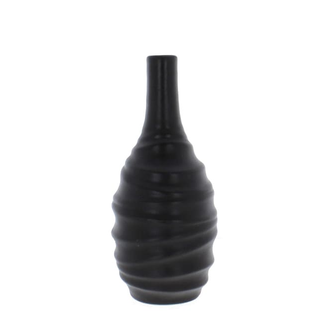 Vase bauchig - schwarz - ca. 9 x 20 5 cm