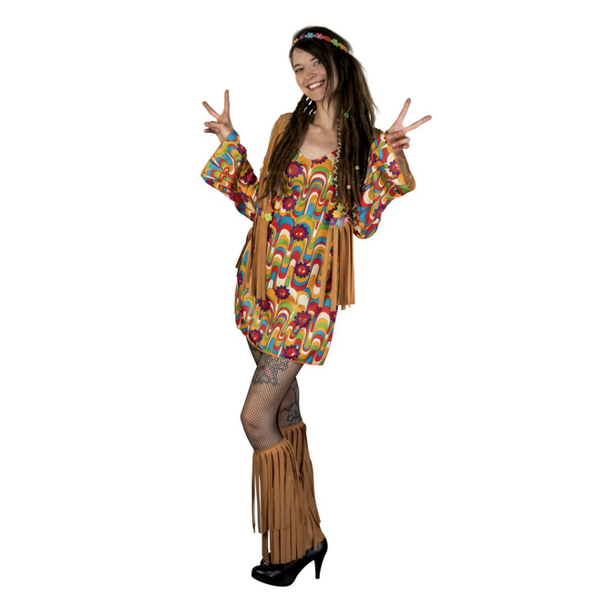 Kostüm - Hippie - Erwachsene -  Größe L 44/46