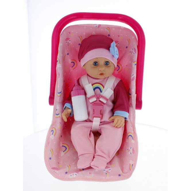 Besttoy - Babypuppe mit Tragesitz - ca. 35 cm