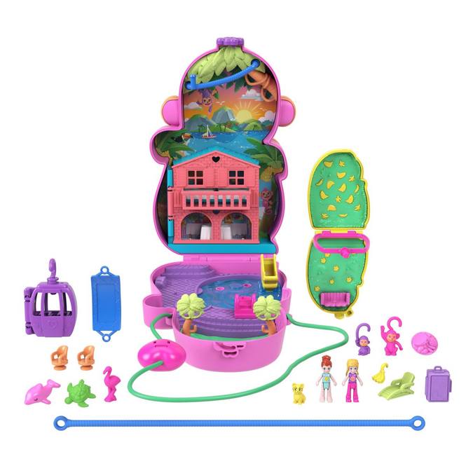 Polly Pocket - 35 Jahre - Affenmama und Baby - Spielset