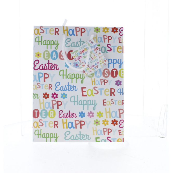 Geschenktasche Happy Easter - ca. 17,5 x 9,5 x 22,5 cm