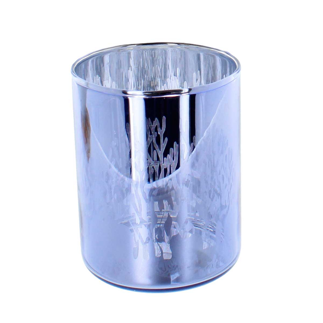 Teelichtglas Koralle - Glas - ca. 8x10 cm