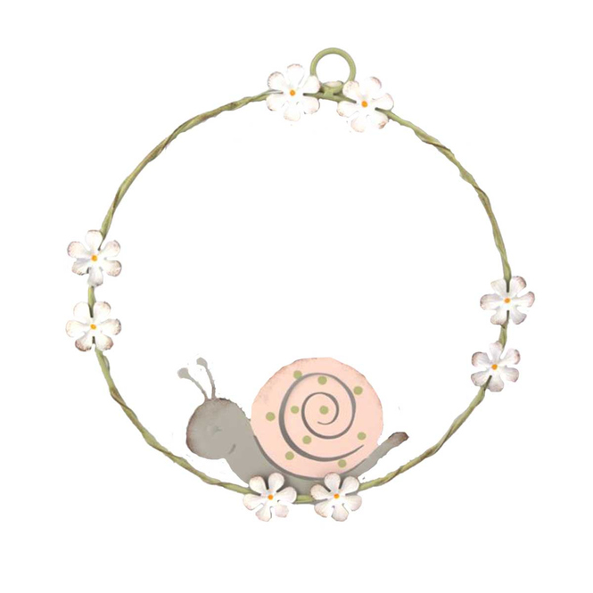 Dekohänger Kreis - Blume/Schnecke - ca. 33,5 x 1 x 32 cm - 1 Stück
