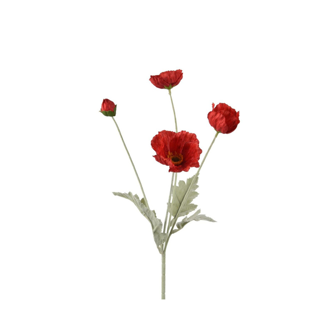 Kunstblume - Mohn - rot - ca. 63 cm