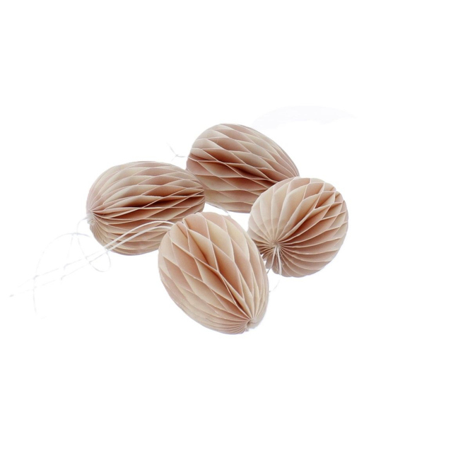 Dekohänger Eier - rosa - ca. 10 x 10,5 x 5 cm - 4 Stück 