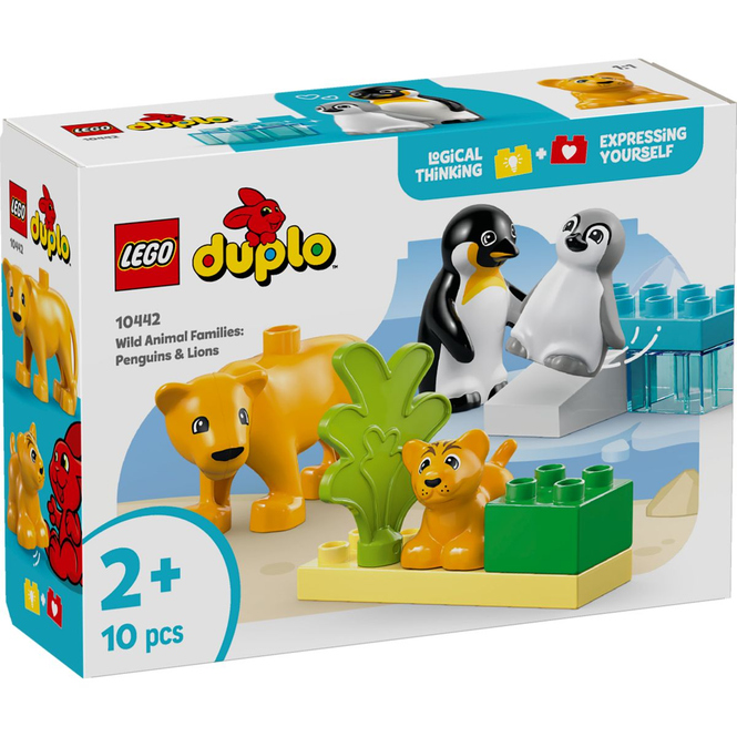 LEGO® DUPLO® Town 10442 - Wildtier-Familien - Pinguine und Löwen