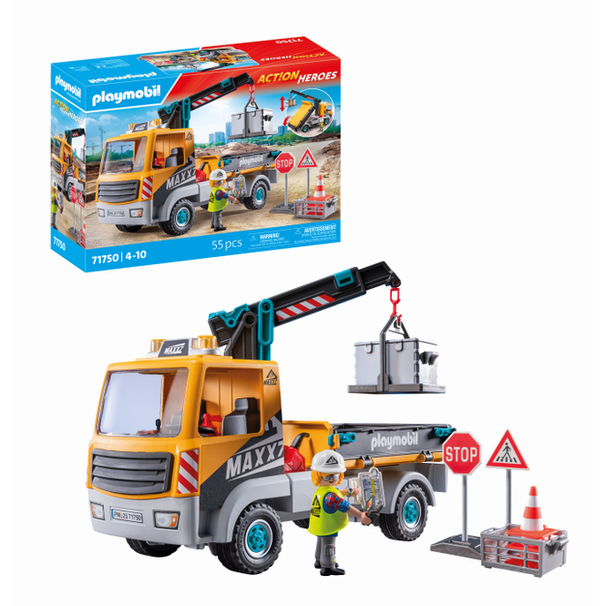 Playmobil® 71750 - Baustellen-LKW mit Kran - Playmobil® Action Heroes