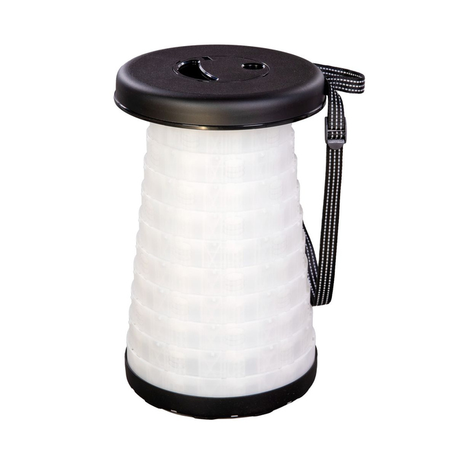 Faltbarer Hocker mit Licht - schwarz