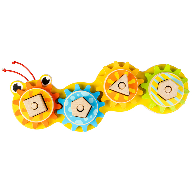 Besttoy - Holzraupe mit Zahnrädern