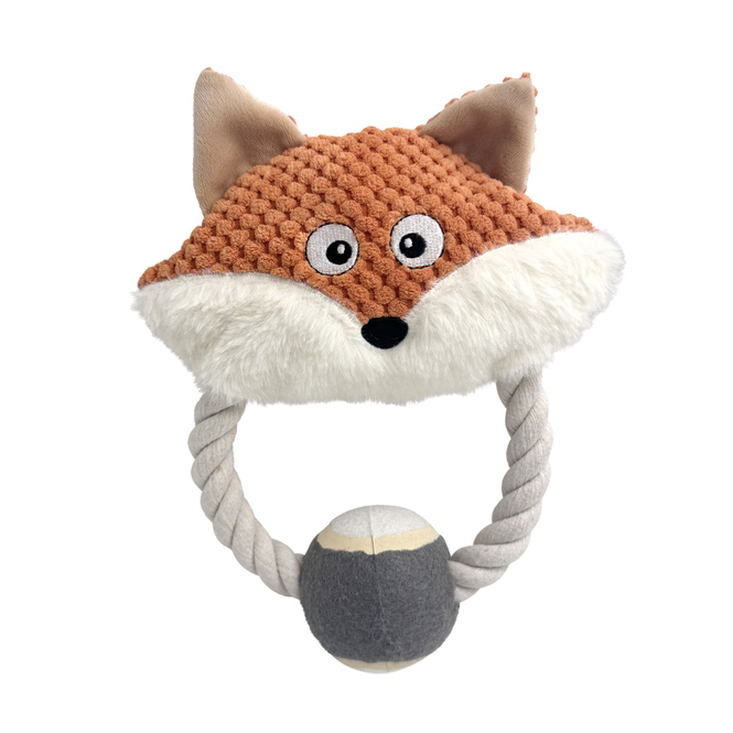 Tierspielzeug - Fuchs mit Ring - ca. 21 cm