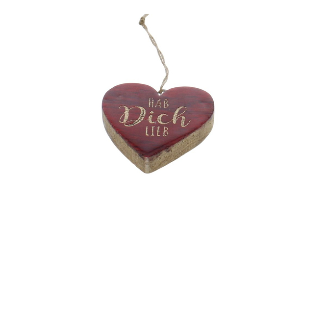 Herz - Hab Dich Lieb rot - ca. 26 x 16 x 16 cm