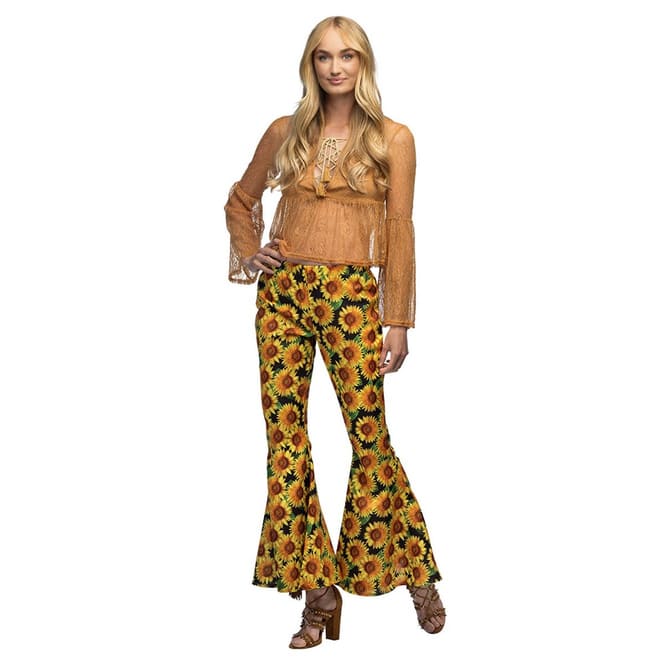 Schlaghose Hippie - Blumen Optik - in verschiedenen Größen erhältlich