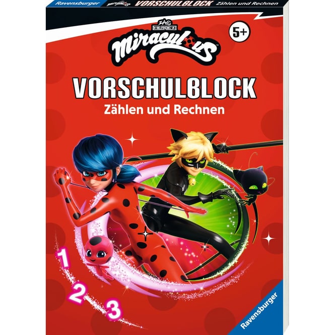 Miraculous - Vorschulblock - Zählen und Rechnen