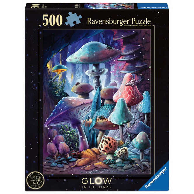 Puzzle - Pilze im Mondschein - 500 Teile - Glow in the dark
