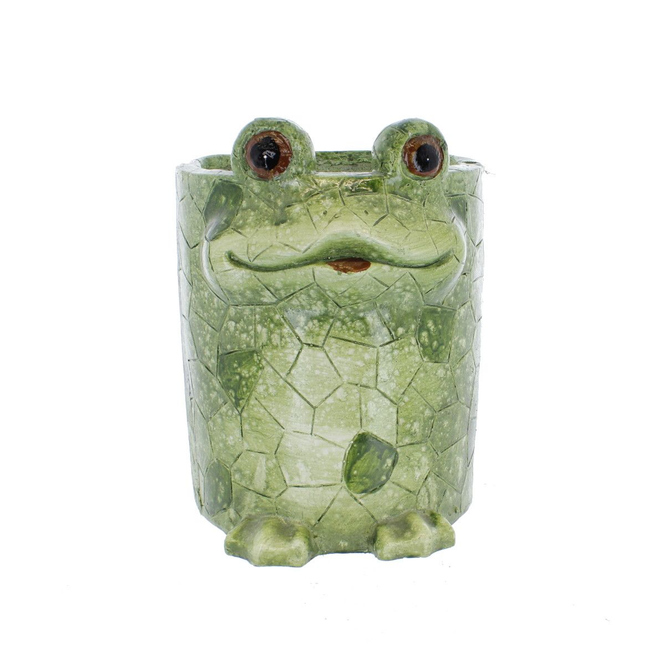 Pflanztopf - Frosch - grün - ca. 19,5 x 22 x 25,5 cm