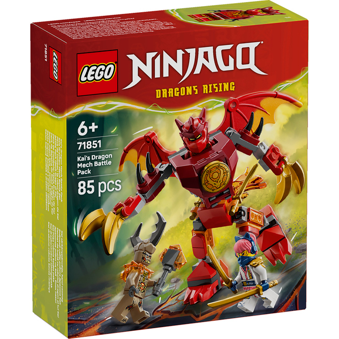 LEGO® NINJAGO® 71851 - Kais Drachen-Mech Battle Set