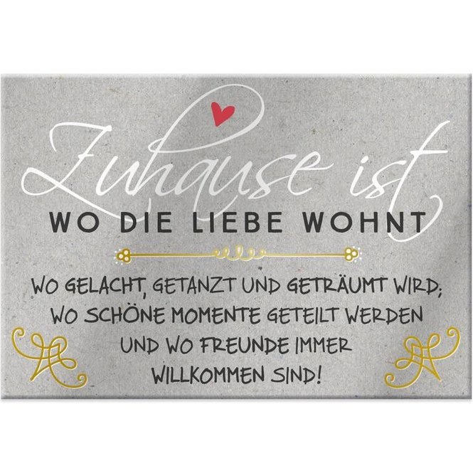 Magnet - mit Umschlag - Zuhause - ca. 8,2 x 6 cm