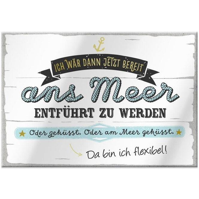 Magnet - mit Umschlag - Meer - ca. 8,2 x 6 cm