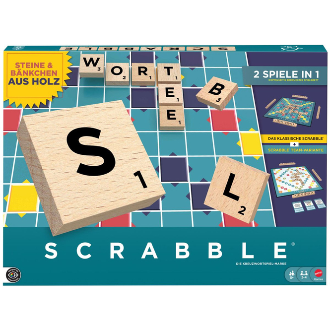 Scrabble Original Holz 2in1