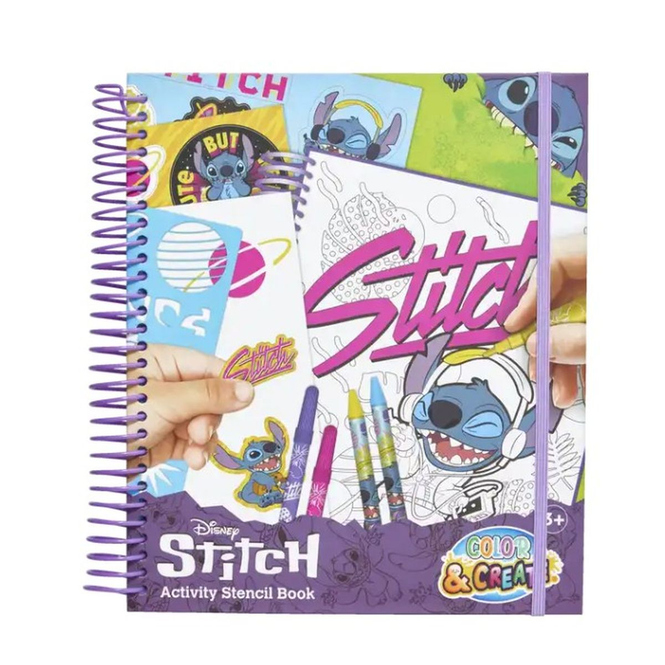 Disney Stitch - Color & Create - Schablonen-Malbuch