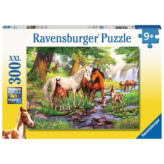 Puzzle - Wildpferde am Fluss - 300 XXL Teile 