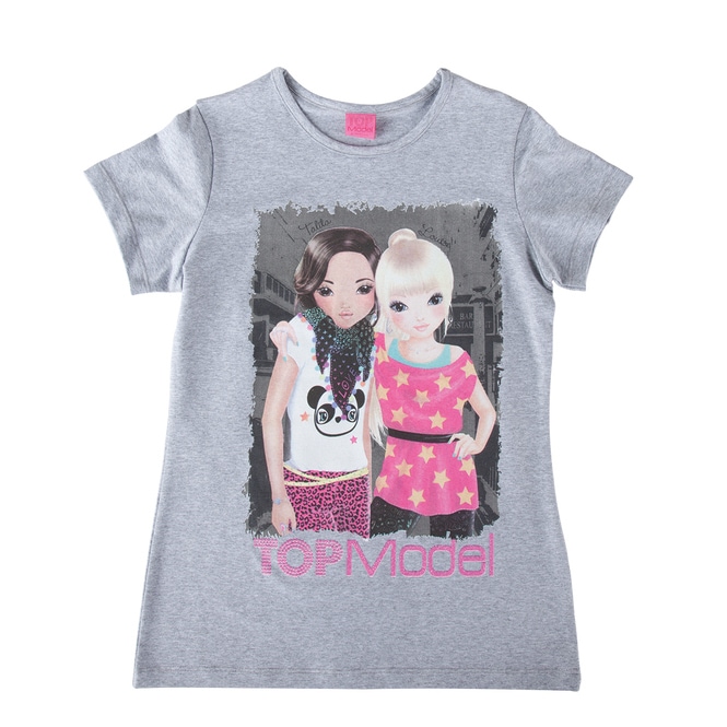 T-Shirt Topmodel grau - verschiedene Größen