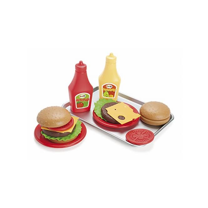 Burger Set auf Tablett - 17 Teile - dantoy 