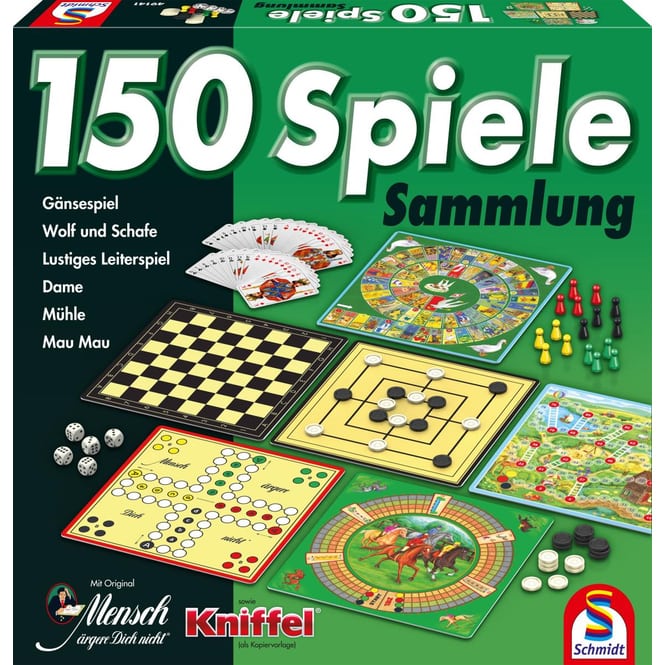 Spielesammlung mit 150 Spielmöglichkeiten Schmidt Spiele 