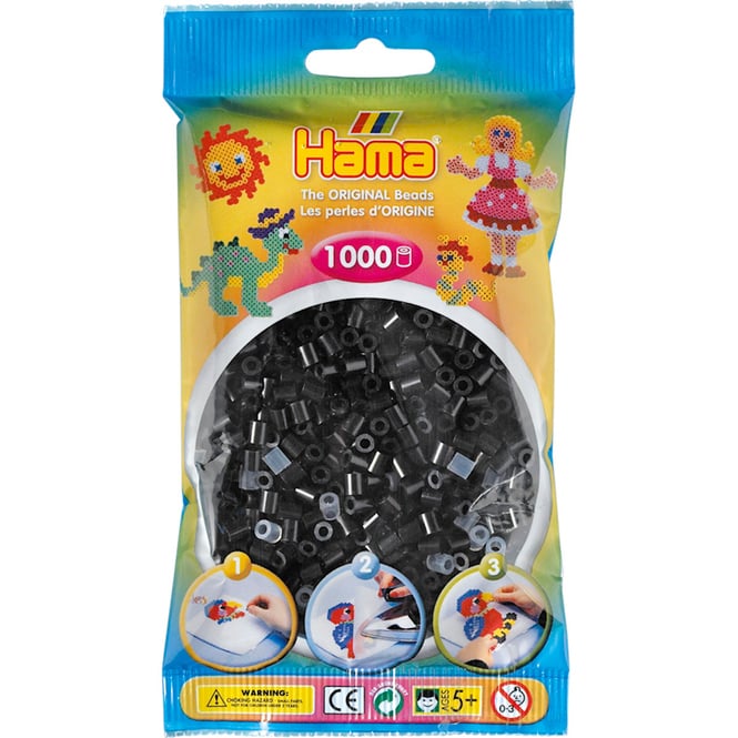 Hama Bügelperlen - 1000 Perlen - schwarz