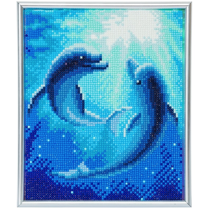Crystal Art - Kristallbild - Delfine 