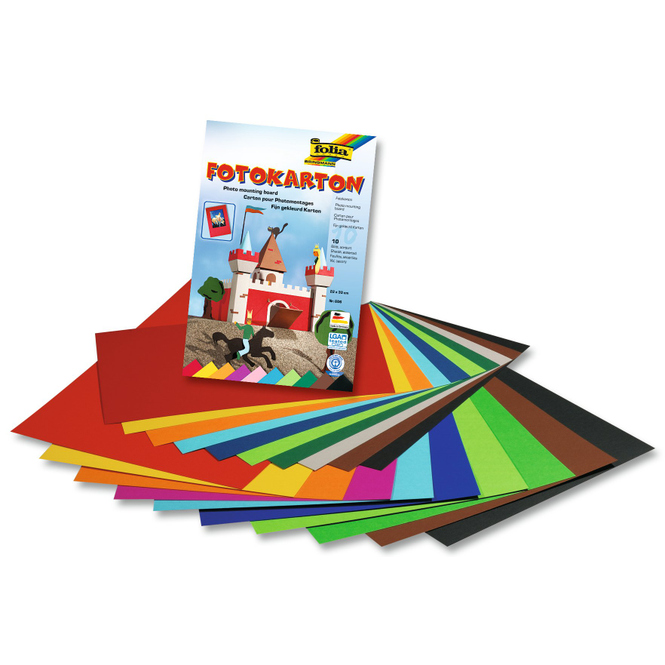 Fotokartonblock 10 Blatt, 22x33cm, folia