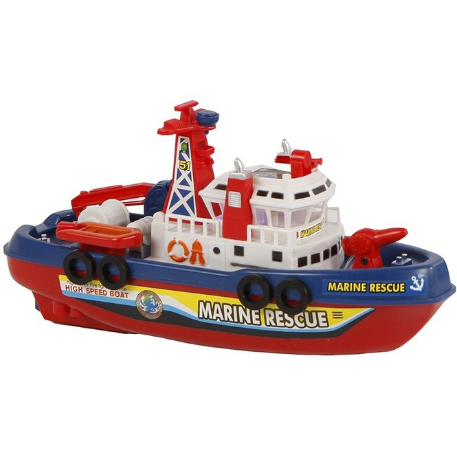 Feuerwehrboot mit Licht und Sound - ca. 27 cm 