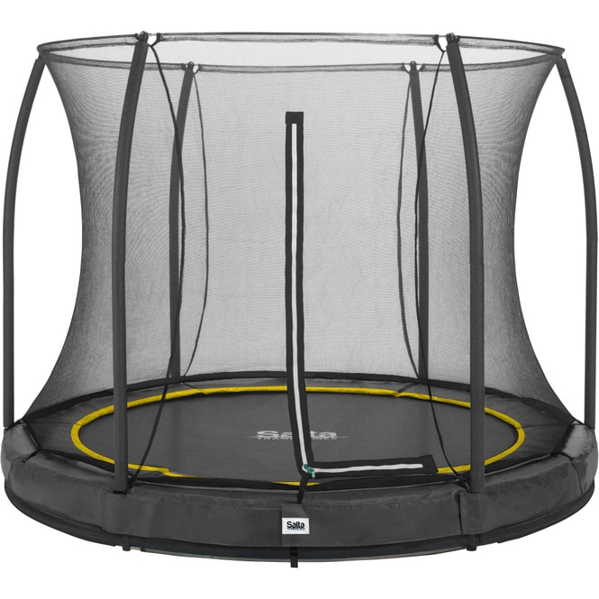 Salta - Rundes Bodentrampolin mit Netz - Comfort Edition Ground - Durchmesser: 305 cm - in schwarz 