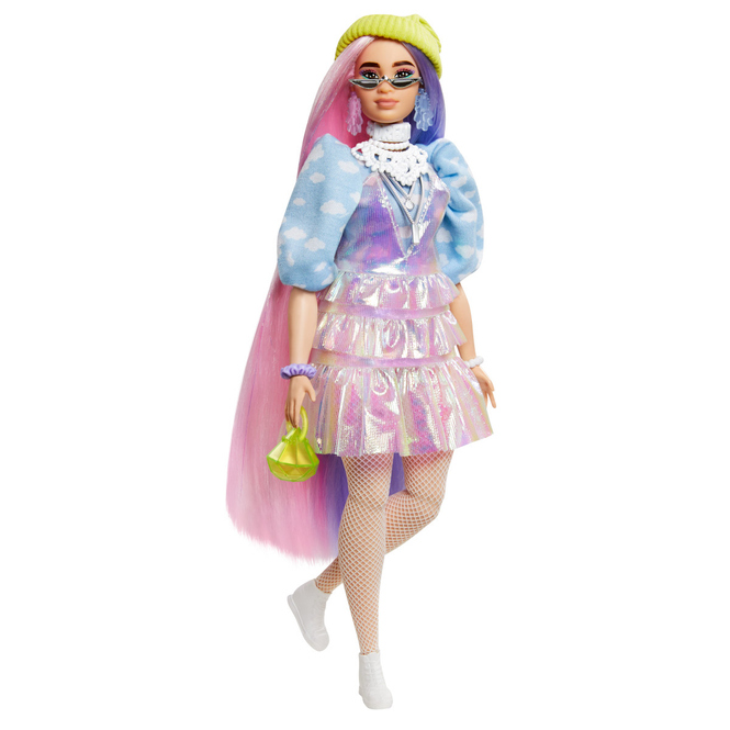 Barbie Puppe mit Zubehör Mattel GRN29 Extra Regenbogen 