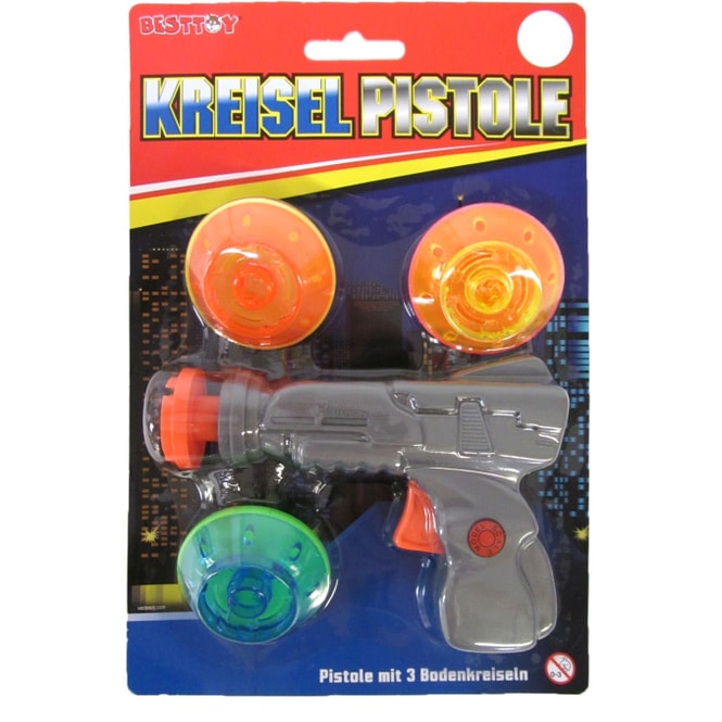 Spielzeug Pistole - Galaxy Guard -mit Flugkreisel und Flugscheibe - Besttoy 