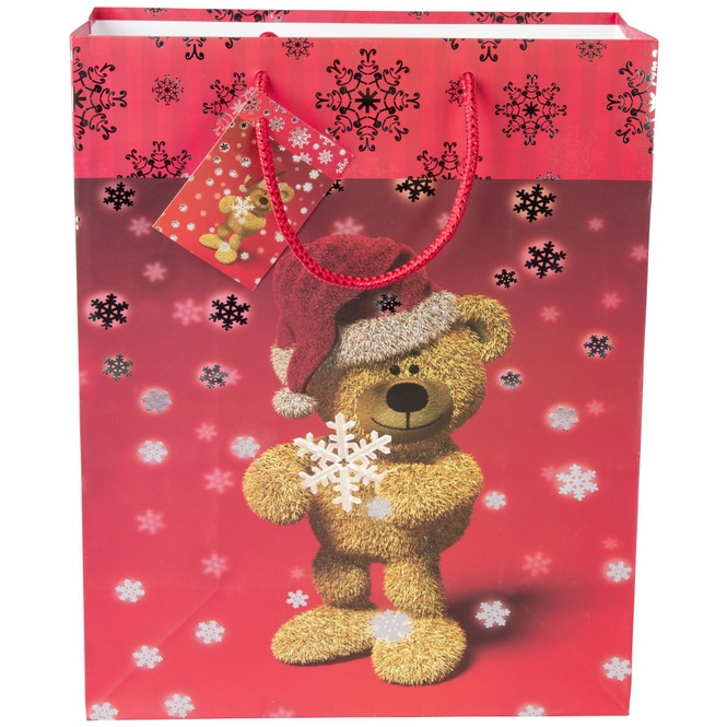 Geschenktasche - Weihnachtsbär -  18 x 23 x 10 cm
