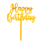 Kuchentopper - Happy Birthday - gold - ca. 15,5 x 11 cm - Bild 1