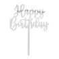 Kuchentopper - Happy Birthday - silber - ca. 15,5 x 11 cm - Bild 1
