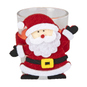 Teelichtglas - Weihnachtsmann - rot/weiß/klar - ca. 4 x 6 cm - 1 Stück - Bild 1