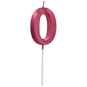 Zahlenkerze - 0 - Glamour Vibes - pink metallic - ca. 7 cm  - Bild 1