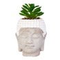 Pflanztopf mit Kunstpflanze - Buddha - ca. 9 x 8 x 15 cm - Bild 1