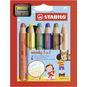 Multitalent-Stifte - Woody 3-in-1 - 6 Stück - Bild 1