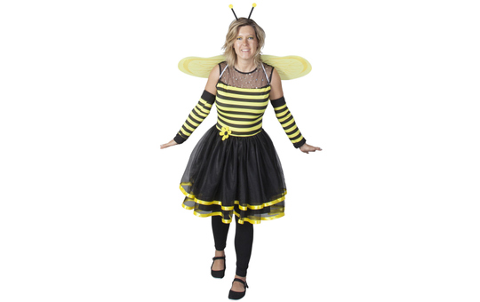 SEPWGUMD Bienenkostüm Erwachsene – 2-teiliges Set Mit Kopfband, Gelb & Schwarz, Für Karneval & Partys