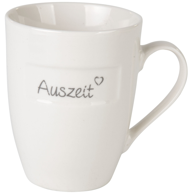 Tasse - Auszeit - aus Keramik - 10 cm - 1 Stück