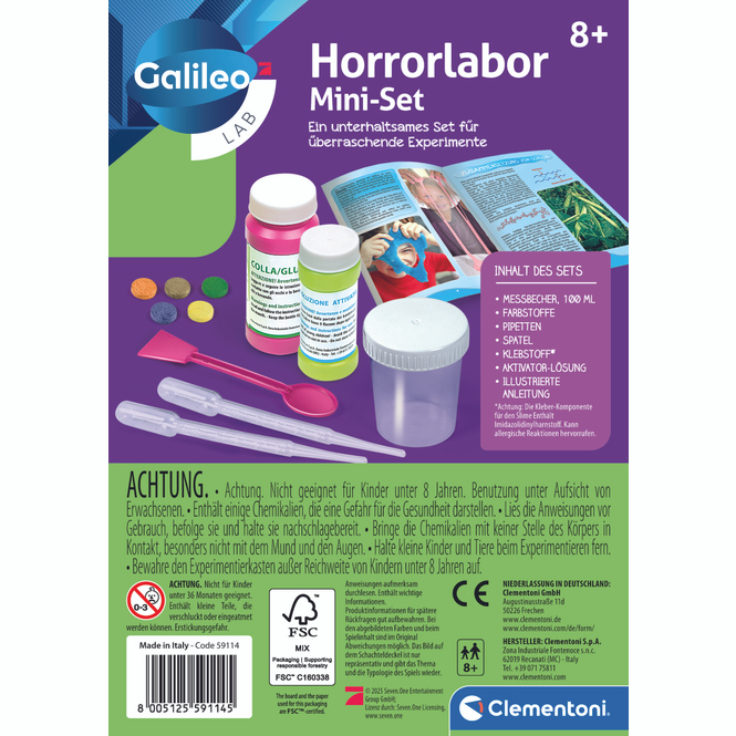 Galileo - Entdecke dein Horrorlabor - Mini Set - Clementoni