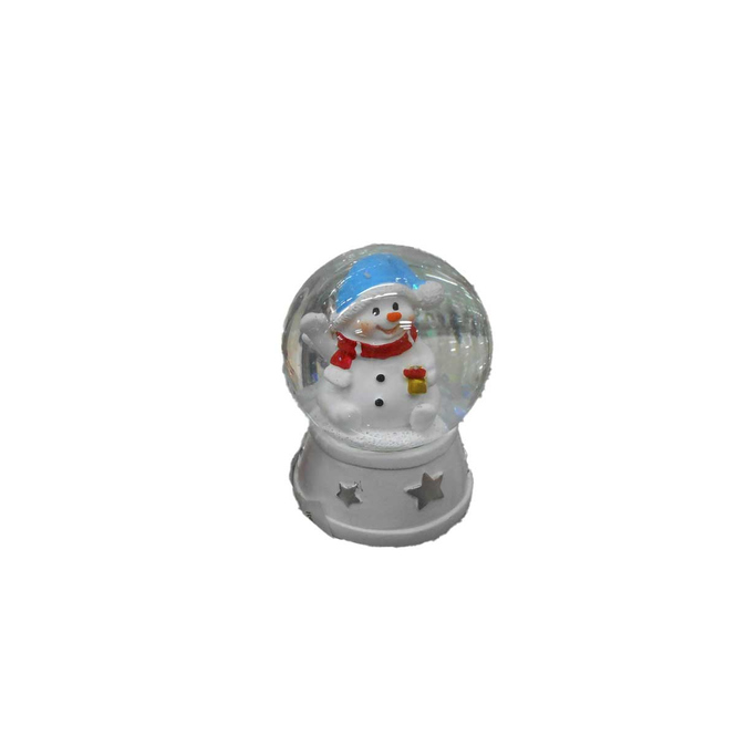 Schneekugel Weihnachten - aus Glas und Polyresin - ca. 4,5 x 4,5 x 6 cm - 1 Stück