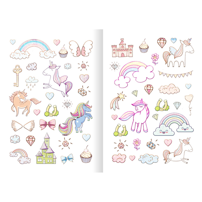 Glitzerspaß - Einhorn-Sticker