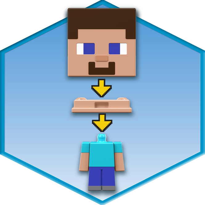 Minecraft Minis - Mob Head Sammelfigur - 1 Stück